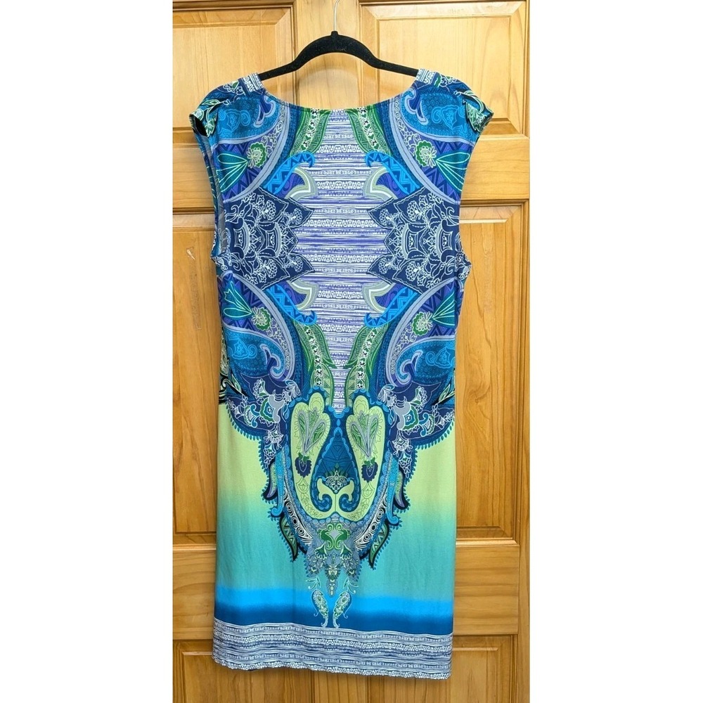 Dress Barn Size 16 Sleeveless Stretch Pullover Dress Sheath Square Neck - Picture 9 of 11